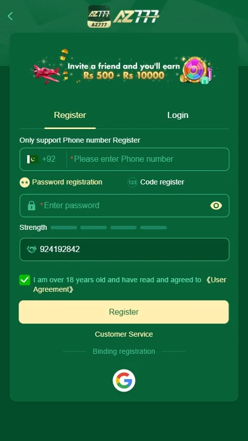 Az777 register