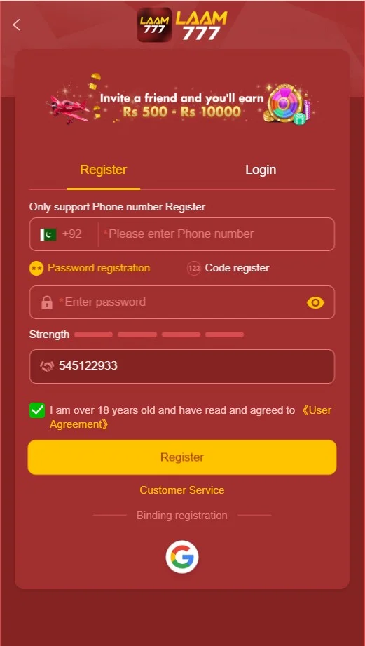 Laam777 Register