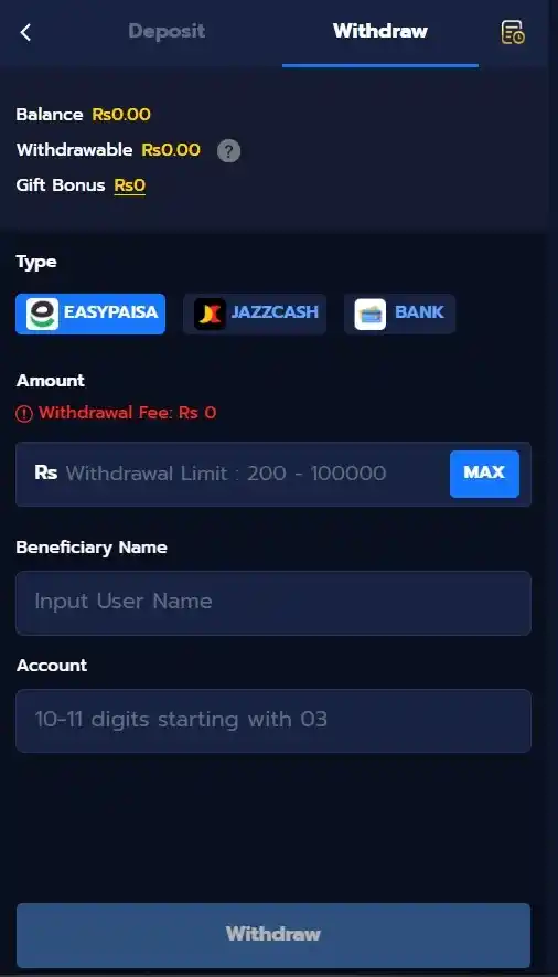 Withdraw wins